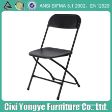 Black Metal Frame Plastic Folding Chair for Wedding Events